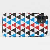 driehoekspatroon zwart rood blauw + uw idee Case-Mate iPhone case (Achterkant (horizontaal))