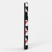 driehoekspatroon zwart rood blauw + uw idee Case-Mate iPhone case (Achterkant/rechts)