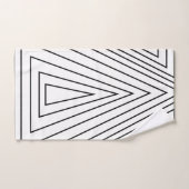 Driehoekspatroon zwart-wit bad handdoek (Handdoek)
