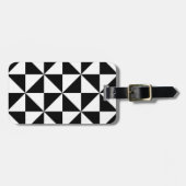 Driehoekspatroon zwart-wit bagagelabel (Voorkant horizontaal)