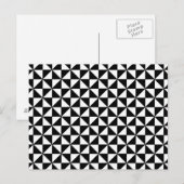 Driehoekspatroon zwart/wit briefkaart (Voorkant / Achterkant)