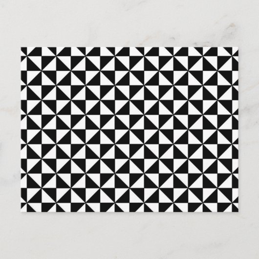 Driehoekspatroon zwart/wit briefkaart (Voorkant)