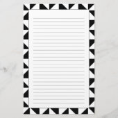 Driehoekspatroon zwart-wit briefpapier (Voorkant)