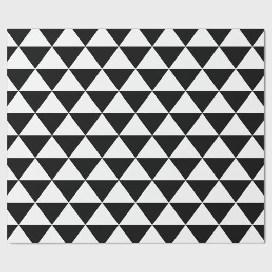 Driehoekspatroon zwart-wit cadeaupapier (Vlak)