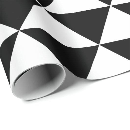 Driehoekspatroon zwart-wit cadeaupapier (Rol Hoek)