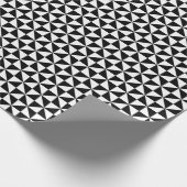 Driehoekspatroon zwart-wit cadeaupapier (Hoek)