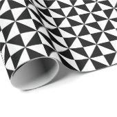 Driehoekspatroon zwart-wit cadeaupapier (Rol Hoek)