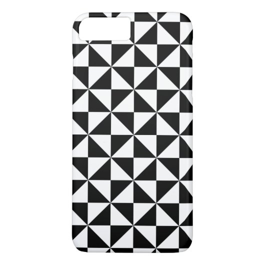 Driehoekspatroon zwart-wit Case-Mate iPhone case (Achterkant)
