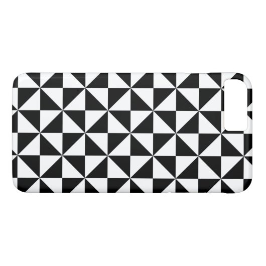 Driehoekspatroon zwart-wit Case-Mate iPhone case (Achterkant (Horizontaal))