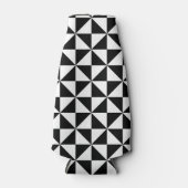 Driehoekspatroon zwart-wit flesjeskoeler (Voorkant)