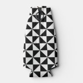 Driehoekspatroon zwart-wit flesjeskoeler (Achterkant)