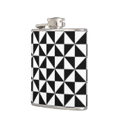 Driehoekspatroon zwart-wit heupfles (Links)