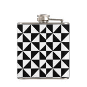 Driehoekspatroon zwart-wit heupfles (Achterkant)