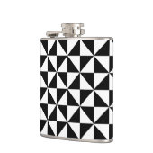 Driehoekspatroon zwart-wit heupfles (Links)