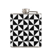 Driehoekspatroon zwart-wit heupfles (Achterkant)