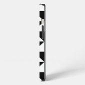 Driehoekspatroon zwart-wit iPhone hoesje (Linkerkant)