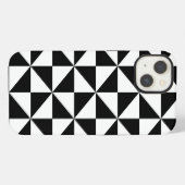 Driehoekspatroon zwart-wit iPhone hoesje (Achterkant horizontaal)
