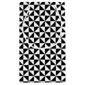 Driehoekspatroon zwart-wit klein cadeauzakje (Achterkant)