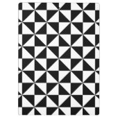 Driehoekspatroon zwart-wit klembord (Achterkant)