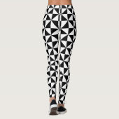 Driehoekspatroon zwart-wit leggings (Achterkant)