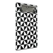 Driehoekspatroon zwart-wit mini klembord (Schuin)