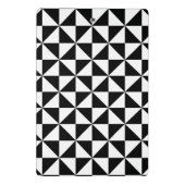 Driehoekspatroon zwart-wit mini klembord (Achterkant)