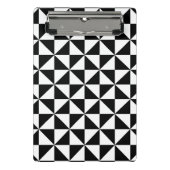 Driehoekspatroon zwart-wit mini klembord (Voorkant)