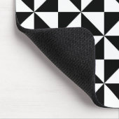 Driehoekspatroon zwart-wit muismat (Hoek)