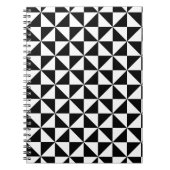 Driehoekspatroon zwart-wit notitieboek (Voorkant)