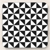 Driehoekspatroon zwart-wit onderzetter (Voorkant)