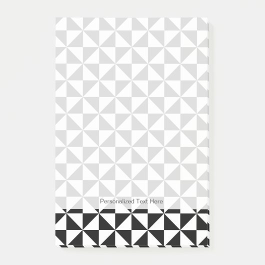 Driehoekspatroon zwart-wit post-it® notes (Voorkant)