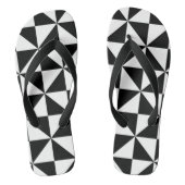Driehoekspatroon zwart-wit teenslippers (Voetbed)