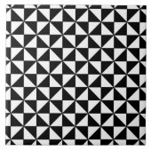 Driehoekspatroon zwart/wit tegeltje (Voorkant)