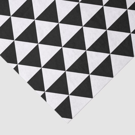 Driehoekspatroon zwart-wit tissuepapier (Detail)