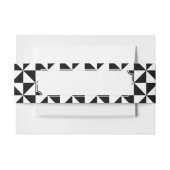 Driehoekspatroon zwart-wit uitnodigingen wikkel (Voorkant Voorbeeld)