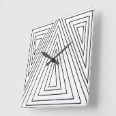 Driehoekspatroon zwart-wit vierkante klok (Hoek)