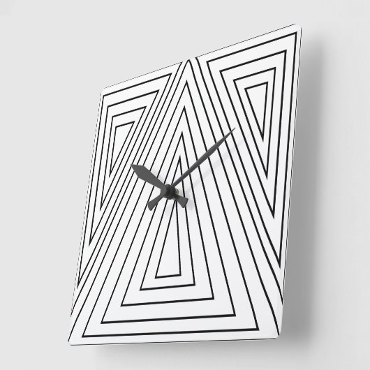Driehoekspatroon zwart-wit vierkante klok (Hoek)