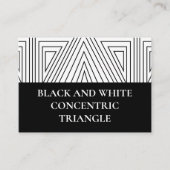 Driehoekspatroon zwart-wit visitekaartje (Voorkant)