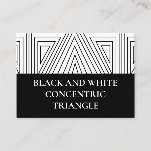 Driehoekspatroon zwart-wit visitekaartje (Voorkant)