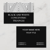 Driehoekspatroon zwart-wit visitekaartje (Voorkant / Achterkant)