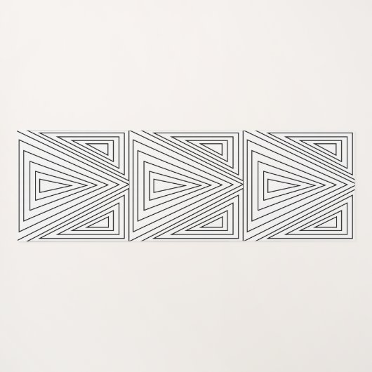 Driehoekspatroon zwart-wit yogamat (Achterkant (horizontaal))