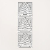 Driehoekspatroon zwart-wit yogamat (Voorkant)