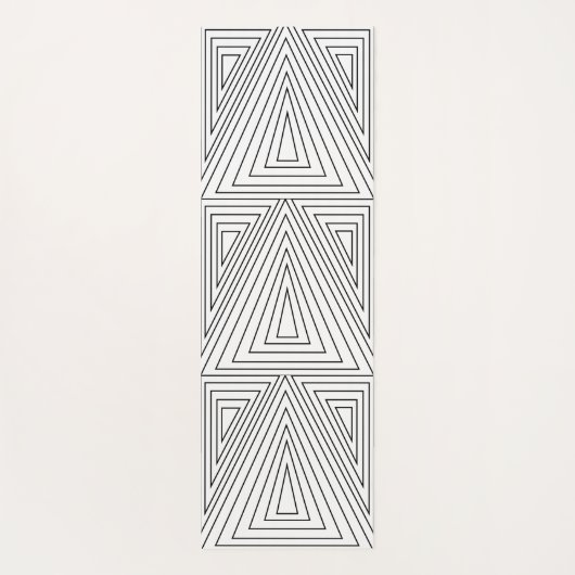 Driehoekspatroon zwart-wit yogamat (Achterkant)