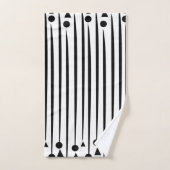 Driehoekspatroon zwarte en witte cirkel bad handdoek (Handdoek)