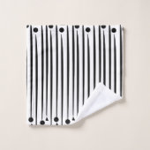 Driehoekspatroon zwarte en witte cirkel bad handdoek (Wasdoekje)