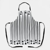 Driehoekspatroon zwarte en witte cirkel schort (Voorkant)