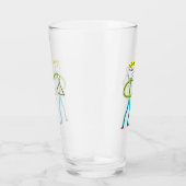 Driehoekspelende Stickman Glas (Rechts)