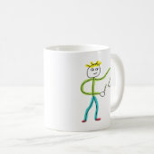 Driehoekspelende Stickman Koffiemok (Voorkant rechts)