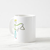 Driehoekspelende Stickman Koffiemok (Voorkant links)