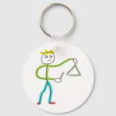 Driehoekspelende Stickman Sleutelhanger (Achterkant)